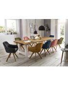 Table chêne massif huilé naturelle - 200x77x100 cm