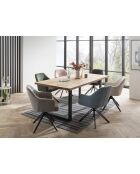 Tafel van natuurlijk geolied massief eikenhout - 200x77x100 cm
