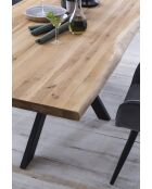 Table chêne massif huilé naturelle - 200x77x100 cm