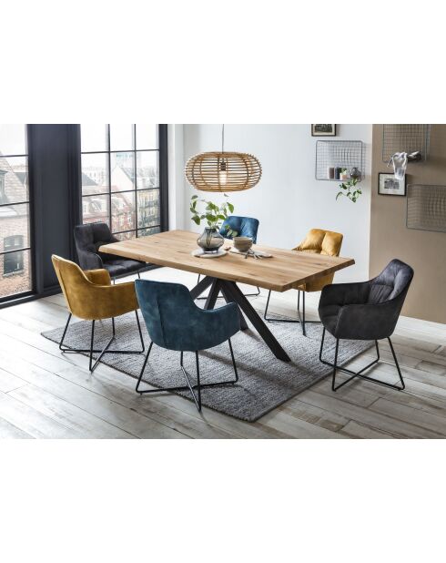 Table chêne massif huilé naturelle - 160x77x90 cm