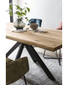 Table chêne massif huilé naturelle - 160x77x90 cm