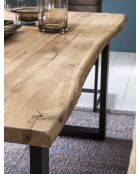 Table chêne massif huilé naturelle - 260x77x100 cm