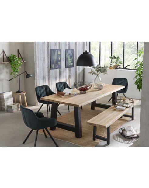 Table chêne massif huilé naturelle - 300x77x110 cm