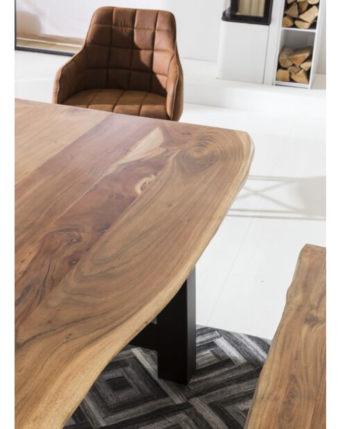Table acacia massif naturelle - 170x80x76 cm