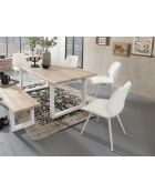 Table chêne massif blanche - 240x77x100 cm