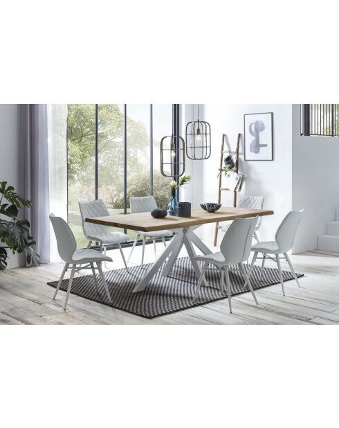 Table chêne massif huilé naturelle - 200x77x100 cm