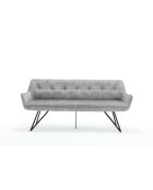 Banquette canapé 3 places Soller gris clair - 180x82x62 cm