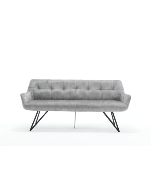 Banquette canapé 3 places Soller gris clair - 180x82x62 cm