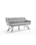 Banquette canapé 3 places Soller gris clair - 180x82x62 cm