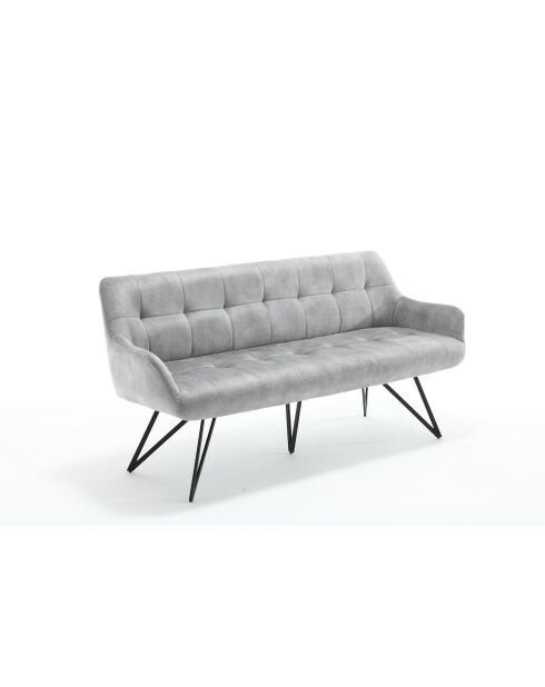 Banquette canapé 3 places Soller gris clair - 180x82x62 cm