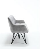 Banquette canapé 3 places Soller gris clair - 180x82x62 cm