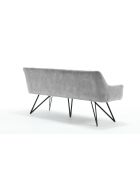 Banquette canapé 3 places Soller gris clair - 180x82x62 cm