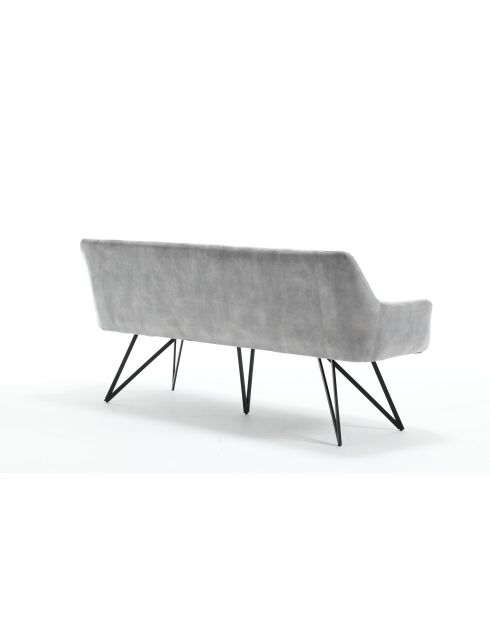 Banquette canapé 3 places Soller gris clair - 180x82x62 cm