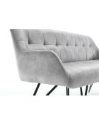 Banquette canapé 3 places Soller gris clair - 180x82x62 cm