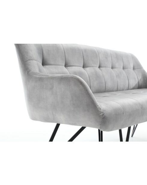 Banquette canapé 3 places Soller gris clair - 180x82x62 cm