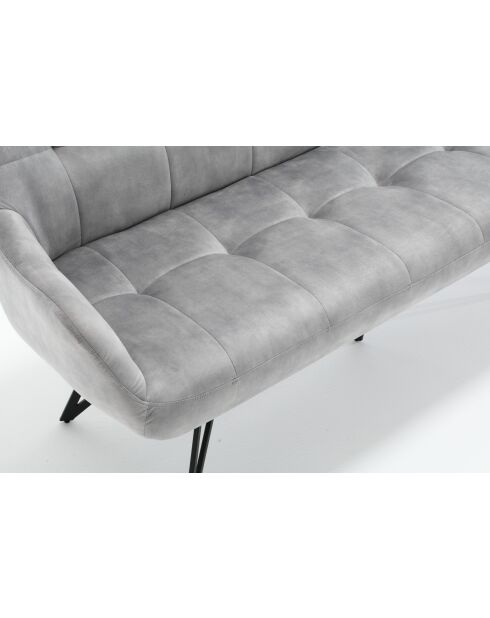 Banquette canapé 3 places Soller gris clair - 180x82x62 cm