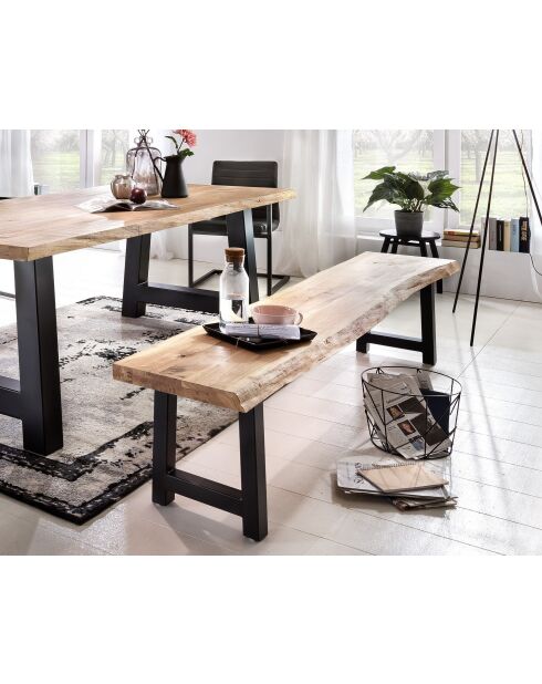 Banc chêne massif huilé naturelle - 200x45x38 cm