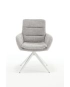 Lot de 2 fauteuils Taragona gris clair - 63x88x44 cm