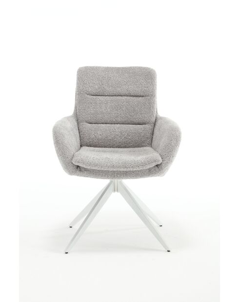 Lot de 2 fauteuils Taragona gris clair - 63x88x44 cm