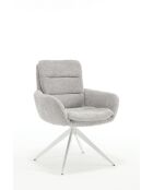 Lot de 2 fauteuils Taragona gris clair - 63x88x44 cm