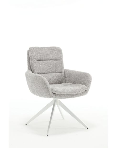 Lot de 2 fauteuils Taragona gris clair - 63x88x44 cm