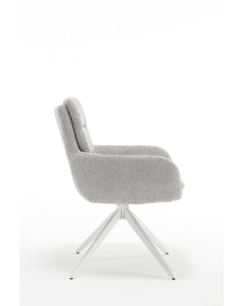 Lot de 2 fauteuils Taragona gris clair - 63x88x44 cm