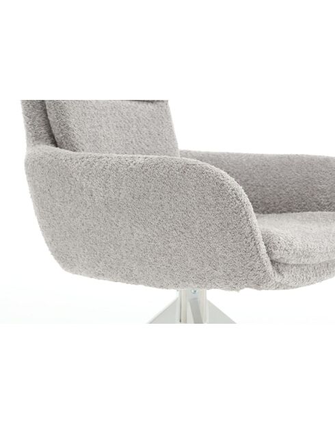 Lot de 2 fauteuils Taragona gris clair - 63x88x44 cm