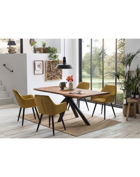 Table acacia massif naturelle - 220x77x100 cm