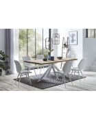 Table chêne massif huilé naturelle - 180x77x90 cm