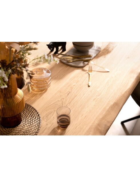 Table chêne massif huilé naturelle - 240x77x100 cm