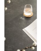 Table ceramique Stone white marbre noir - 180x77x90 cm