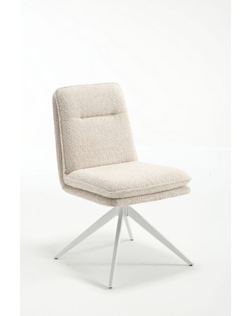 Lot de 2 chaises Valencia beige nature - 51x92x68 cm