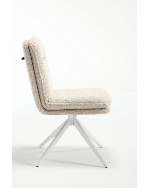 Lot de 2 chaises Valencia beige nature - 51x92x68 cm