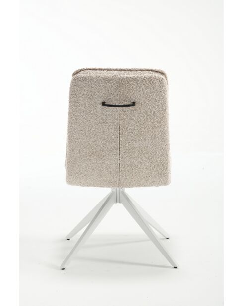 Lot de 2 chaises Valencia beige nature - 51x92x68 cm