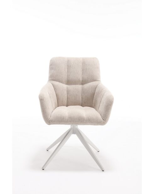 Lot de 2 fauteuils New lars beiges - 61x90x66 cm