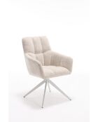 Lot de 2 fauteuils New lars beiges - 61x90x66 cm