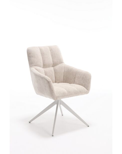 Lot de 2 fauteuils New lars beiges - 61x90x66 cm