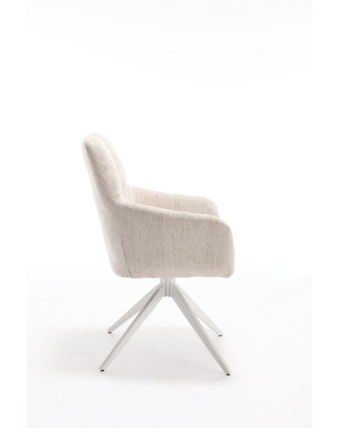 Lot de 2 fauteuils New lars beiges - 61x90x66 cm