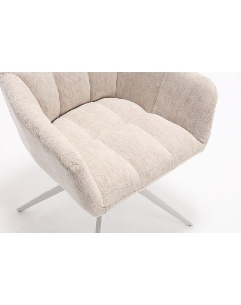 Lot de 2 fauteuils New lars beiges - 61x90x66 cm