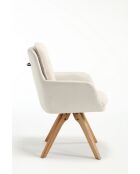 Lot de 2 fauteuils barcelona beige nature - 51x92x68 cm