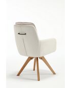 Lot de 2 fauteuils barcelona beige nature - 51x92x68 cm