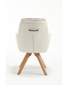 Lot de 2 fauteuils barcelona beige nature - 51x92x68 cm