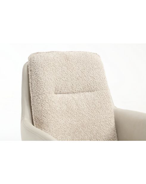 Lot de 2 fauteuils barcelona beige nature - 51x92x68 cm