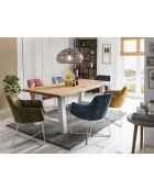 Table chêne massif huilé naturelle - 180x77x90 cm