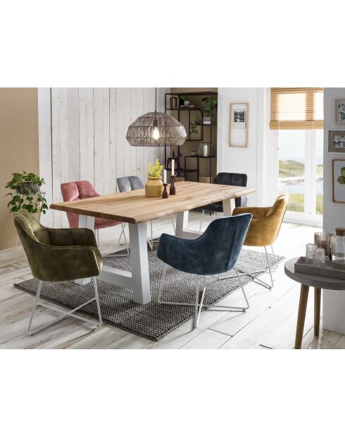 Table chêne massif huilé naturelle - 180x77x90 cm