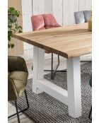 Table chêne massif huilé naturelle - 180x77x90 cm