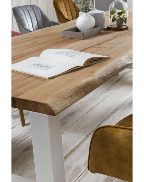 Table chêne massif huilé naturelle - 180x77x90 cm