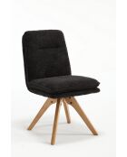 Lot de 2 chaises Valencia gris noir foncé - 51x92x68 cm