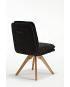 Lot de 2 chaises Valencia gris noir foncé - 51x92x68 cm