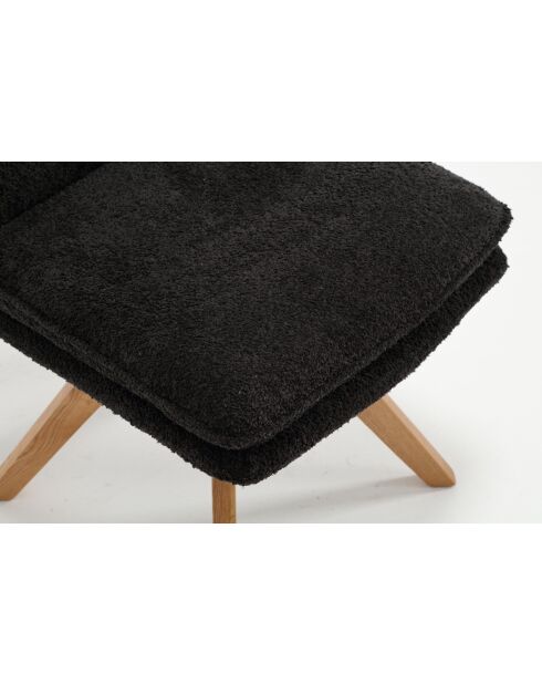 Lot de 2 chaises Valencia gris noir foncé - 51x92x68 cm